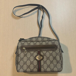 Unisex Gucci Monogram Shoulder Bag Brown/Tan One Size